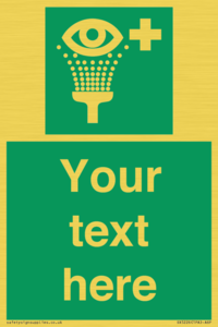 Custom Eye Wash Station Sign